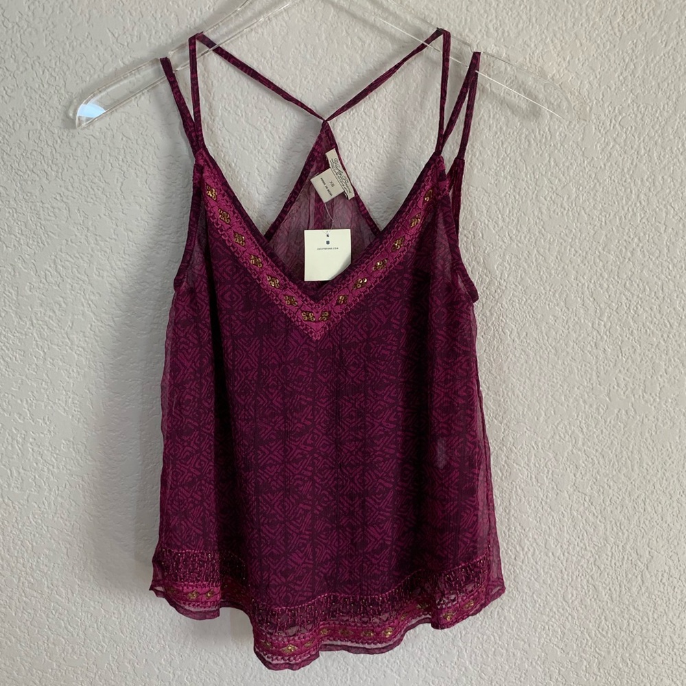 NWT Lucky Brand embellished cami